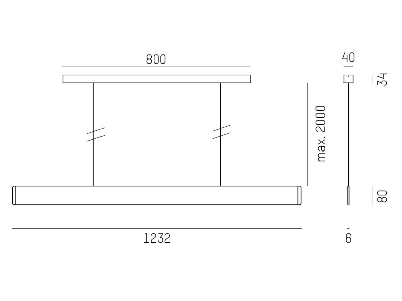 Pendelleuchte AFTER 8 schwarz/schwarz 41W 230VAC 4000K CASAMBI DIM