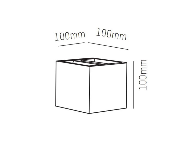 Wandleuchte NEXT direkt/indirekt schwarz/gold 7,5W 230VAC 3000K IP54