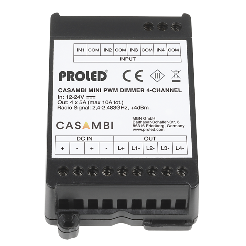 PWM Dimmer 4-Kanal 4x5A (max.10A) CASAMBI