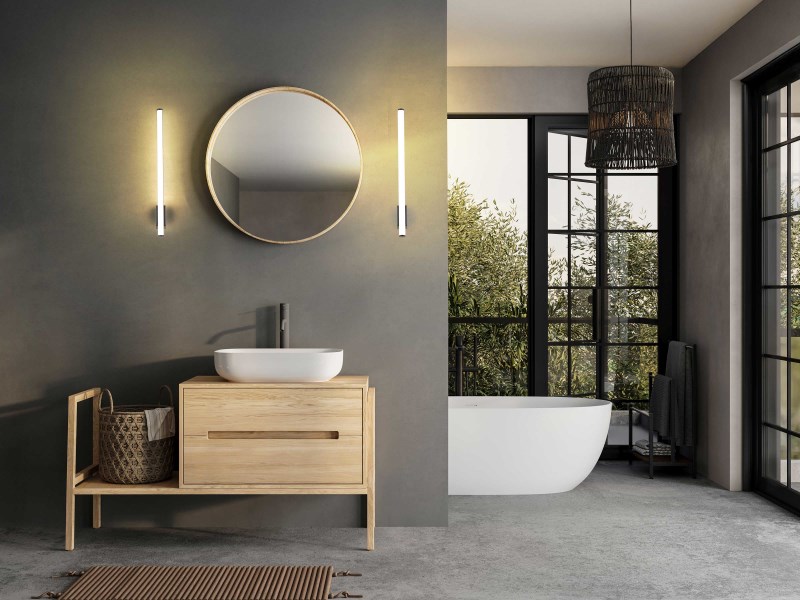 Wandleuchte VINA UP schwarz 8,5W 230VAC 2700K/3000K ON/OFF