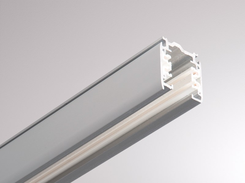 3-ph. Stromschiene Aufbau GLOBAL grau 3m