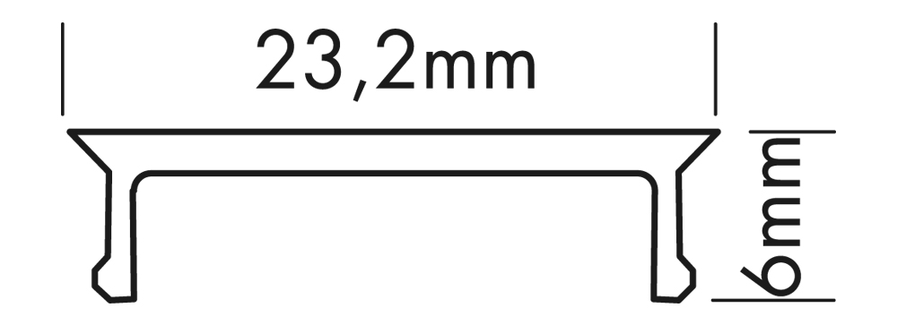 Abdeckung Kunststoff M-LINE schwarz 3m